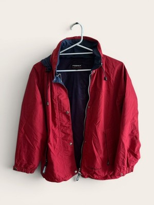 Fusalp Evolution Windbreaker Jacke Rot Kapuze Gr. 38 French Alpine Premium Ski M