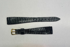 16mm Black Genuine Lizard Watch Band - USA