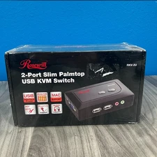 Rosewill USB KVM Switch 2 Port Slim Palmtop RKV-2U New Sealed