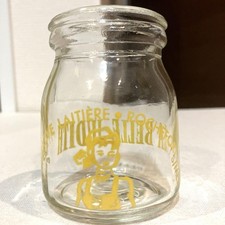 Pot à yaourt ancien en verre français