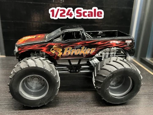 2004 Vintage Mattel Monster Jam 1/24 The Broker Monster Truck Diecast Car.