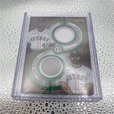 Topps Tribute 2025 Dual Relics Yordan Alvarez Jose Altuve #TPDR-AA Astros 46/99