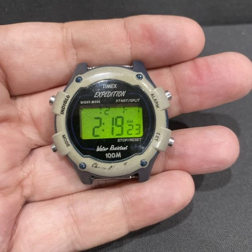 Vintage Timex Expedition Watch Women 33mm Digital 100M New Battery. Doesnt Light