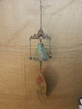 VTG Original Cosanti Paolo Soleri Cast Bronze Triple Ringer Mission Bell