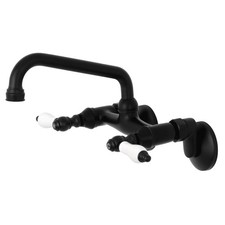 Kingston Brass KS513 Kingston 1.8 GPM Widespread Bridge Kitchen - Black