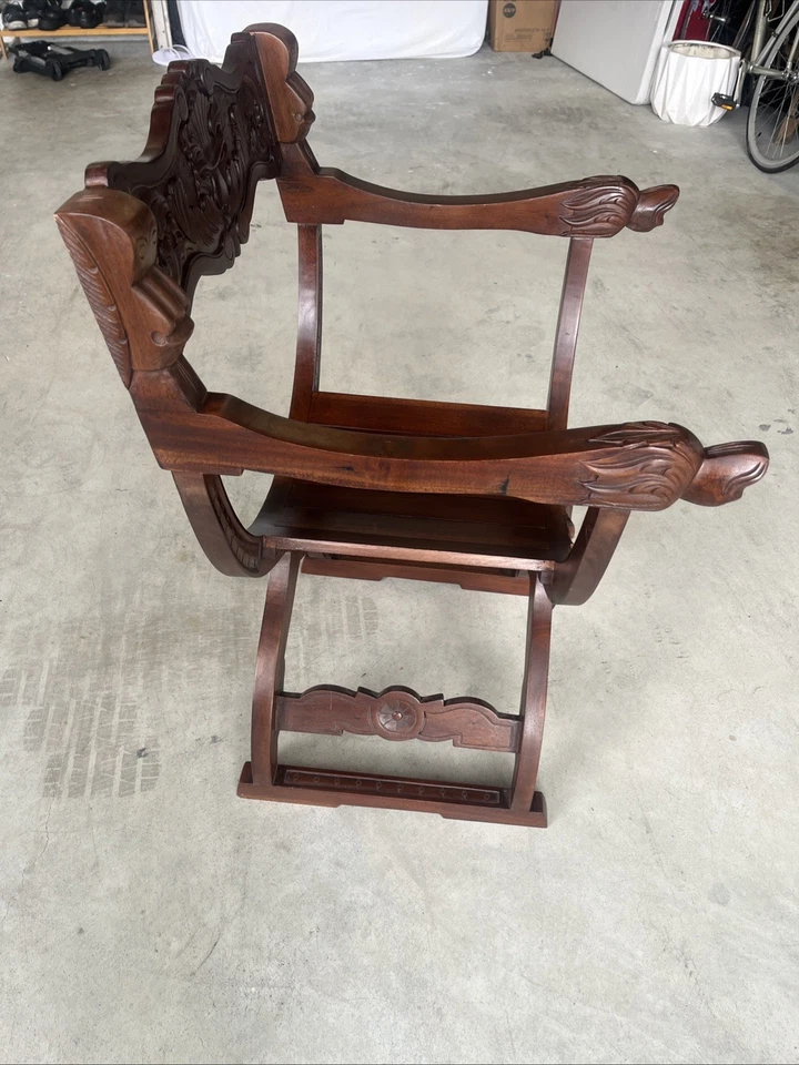 Antique Italian Savonarola Dante Chair - Image 4 of 4