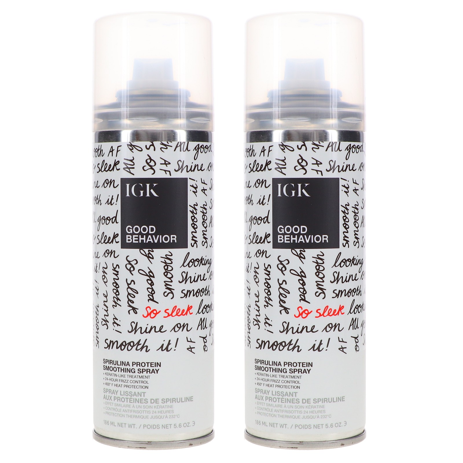 IGK Good Behavior Spirulina Protein Smoothing Spray 5.6 oz 2 Pack