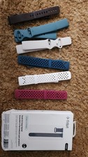 Fitbit Band LOT of 7 Large Bands Charge 6 & Charge 5 Sports, Leather, and Wrist