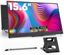 ZSCMALLS Portable Monitor, 15.6" 1080P FHD Laptop Monitor USB-C HDMI Computer...