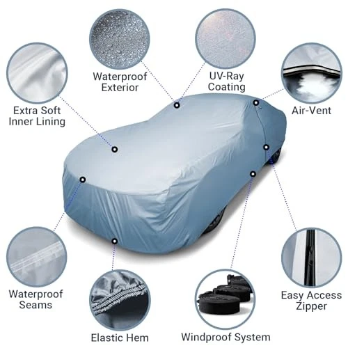 For Pontiac Grand Prix 1973-1977 Waterproof Car Cover All Weather 6 Layers Foto 4 de 4