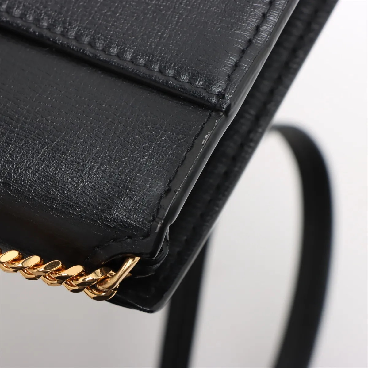 Cree Leather Chain Shoulder Bag Black 635095 thumbnail 10