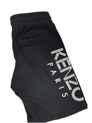 Kenzo Paris Black Sweat Shorts With Logo Men s Size Small 100% Authentic