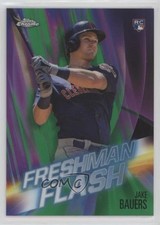 2019 Topps Chrome Freshman Flash Green Refractor 27/99 Jake Bauers #5 md3