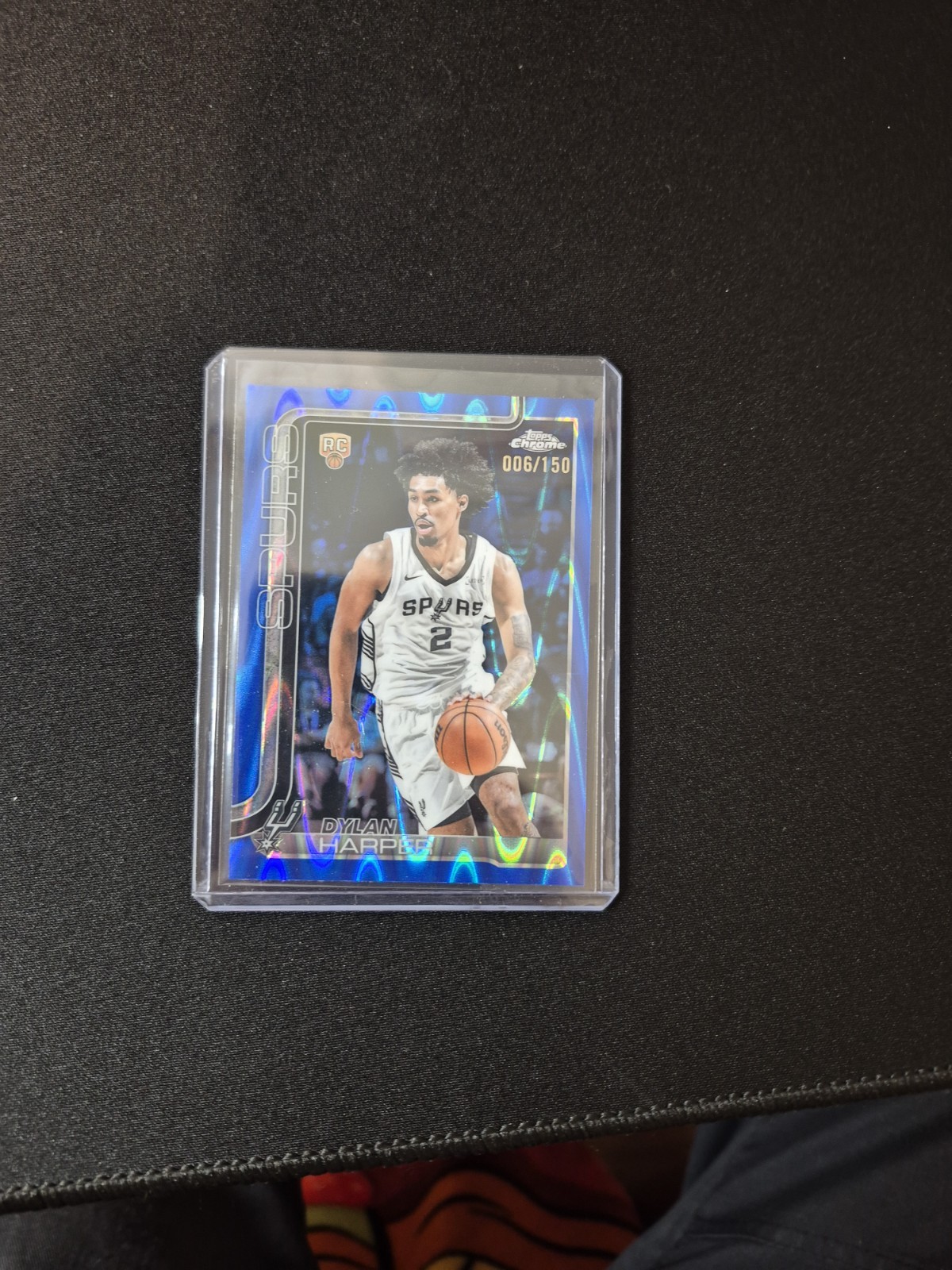 2025-26 Topps Chrome Dylan Harper Rookie RC #252 Blue Raywave Refractor /150