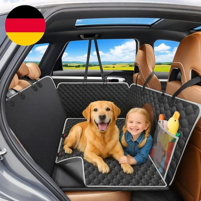 Taygeer Hundedecke Auto Rücksitz Mit Harter Unterseite, Abnehmbare Hundematte Au