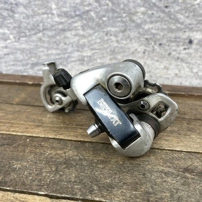 Vintage Shimano Deore XT RD-M735 Rear Derailleur Long Cage Silver