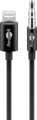 Apple Lightning Audio Anschlusskabel (3 5mm) Schwarz 1,0m+Sets