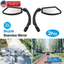 E-Bike Handlebar Rear View Mirror Bicycle Rearview Rectangle Back Mirror US