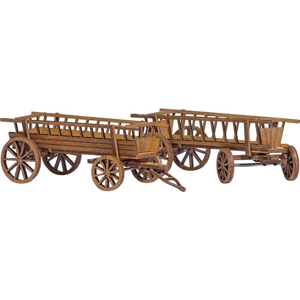 Busch 1385 H0 véhicule agricole de collection deux wagons détaillés