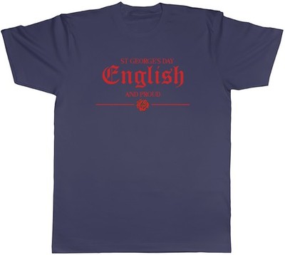 St George's Day English And Proud Rose Herren Unisex T-Shirt Tee Geschenk