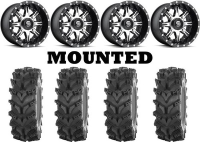 Kit 4 High Lifter Out&Back Max Tires 30x10-14 on Fuel Nutz Machined D541 VIK