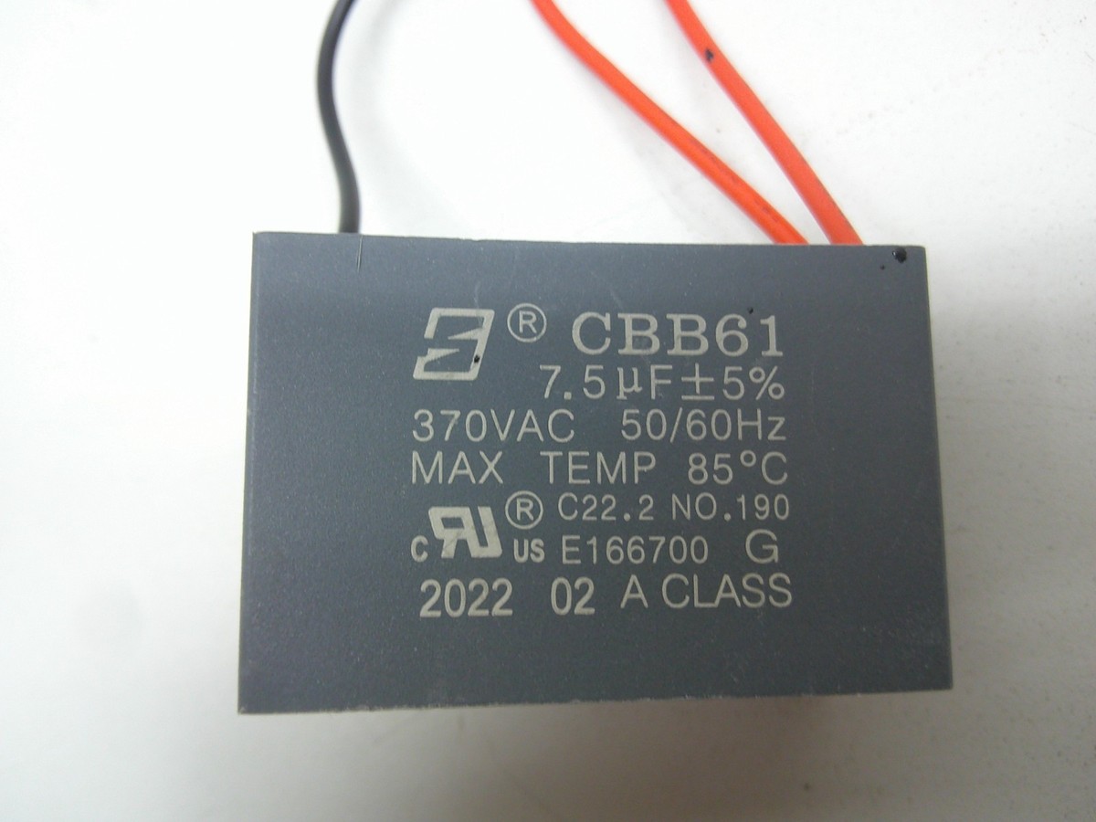 NEW CBB61 370 VAC Ceiling Fan Capacitor 7.5UF E166700 | eBay