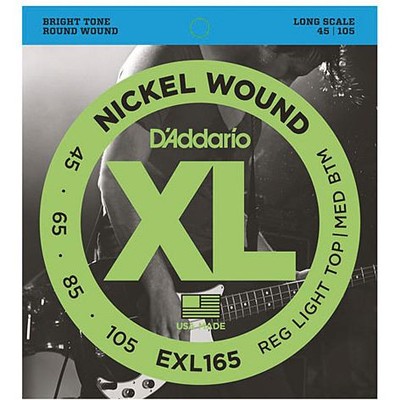 Saiten E-Bass D'Addario EXL165 Nickel Wound .045-105 Bass Saiten NEU
