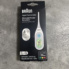 Braun Digital Thermometer, Clinically Accurate, Color Coded Fever Guidance - NEW