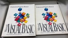 MICROSOFT VISUAL BASIC 3.0 PROFESSIONAL FEATURES BOOK 1 2 VINTAGE PROGRAMMING .