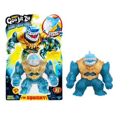 Heroes of Goo Jit Zu Deep GOO Sea Helden-Packung mit Thrash. Super Stretchy und 