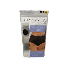 ELLEN TRACY Women  s Sz M  6  37  -38  Hip 5 Pk SEAMLESS BRIEF Full Coverage NEW