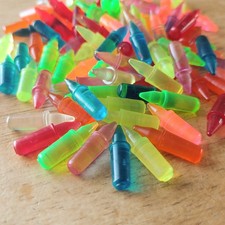 Lite Brite Pegs 7/8". Vintage 1980's - 90's Bag of 105 Mixed Colors Replacement