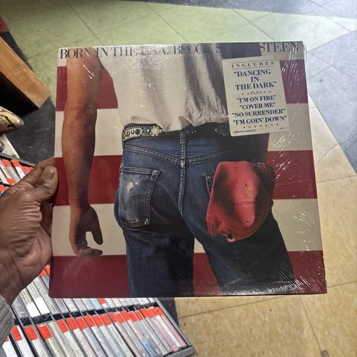Bruce Springsteen Born in the USA LP 1984 COVER ONLY IN SHRINK HYPE INSERT INNER