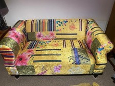 Small Lovely Sofa 2 Seater Fabric Is Very Smooth Good Condition Collection Only