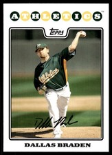 Dallas Braden 2008 Topps Updates & Highlights #UH78 Athletics MLB READ FREE SHIP