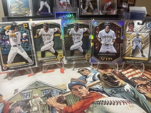 5 Card lot KONNOR GRIFFIN Pittsburgh Pirates Including 1st Bowman!