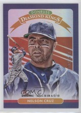 2020 Panini Donruss Diamond Kings Milestone Stat Line /300 Nelson Cruz #13 0p5z