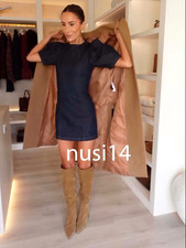 ZARA NEW WOMAN Z1975 PUFF SLEEVE MINI DENIM DRESS BLUE XS-XL 2323/576/400