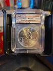 RARE 1986 Engelhard American Prospector Lg.E Rev Round 1  oz.999