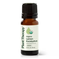 Plant Therapy Organic Lemon Eucalyptus Essential Oil 0.33 Fl Oz (Pack of 1) 