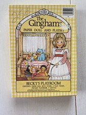 Vintage 1976 The Ginghams Paper Doll Becky  s Playroom Play Set