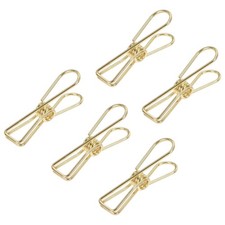 Small Metal Wire Clasp 1 Inch Multipurpose Clamp Bag, Gold pz25