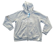 Adidas Originals Men’s Script FZ HD Full Zip Stitch Hoodie Grey Large BNWT