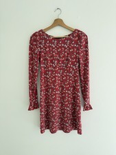 Free People Say Hello Red Floral Mini Dress XS