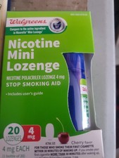 Walgreens Nicotine Mini Lozenge Stop Smoking Aid 4mg Cherry 20 Ct