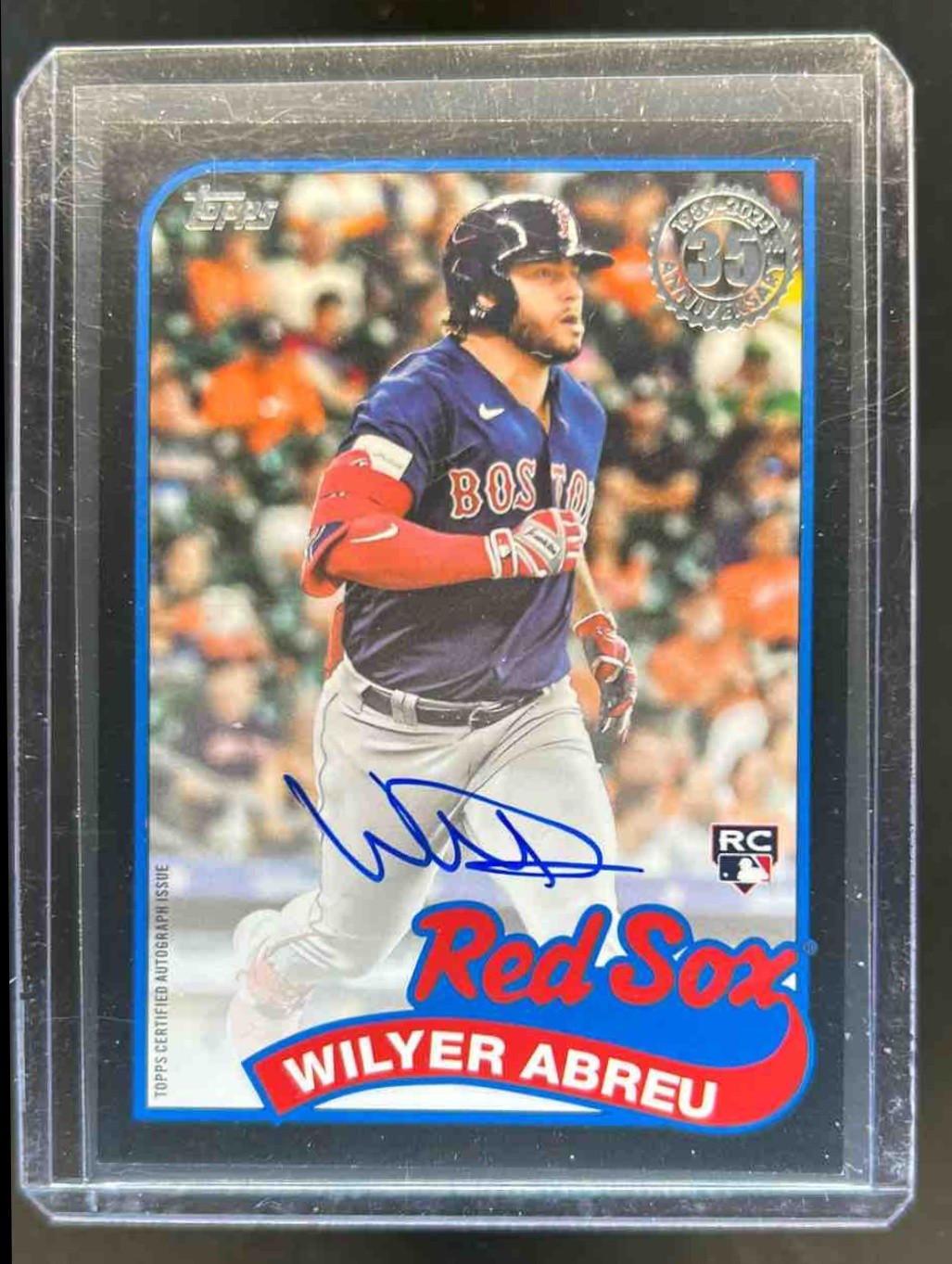 2024 Topps Update Wilyer Abreu 1989 Baseball Auto RC Black #81/199 Red Sox