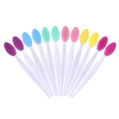 12 Pcs Pore Scrub Brush,Lip Scrubber Exfoliator,Silicone Face Cleansing