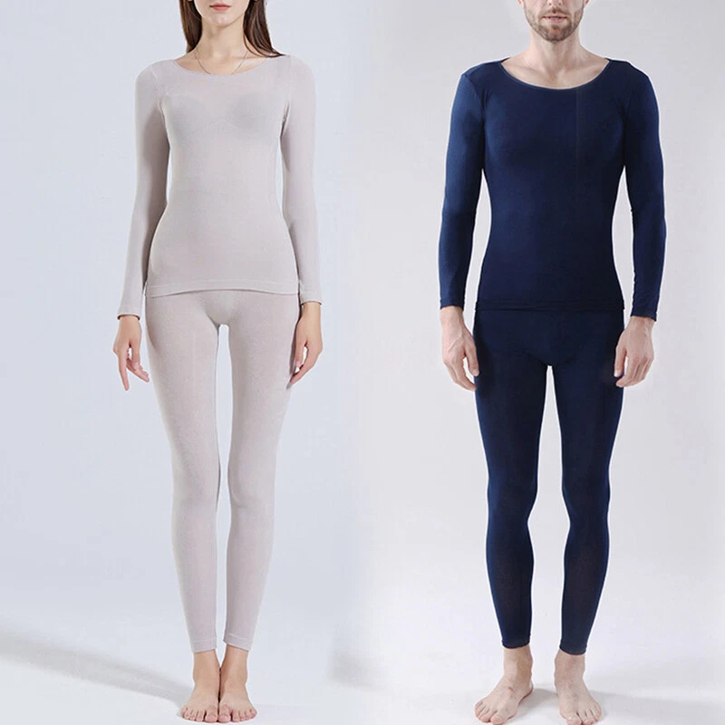 Women Men Thermal Underwear Breathable Ultra-thin Long Thermo Suit