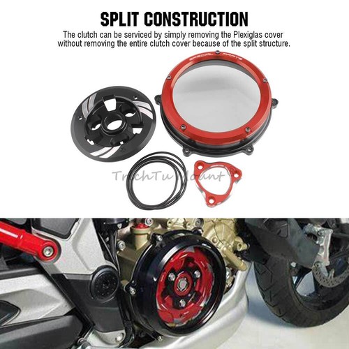 CNC Racing Clear Clutch Cover & Spring Retainer Kit For Ducati Multistrada V4 S - Picture 6 of 20