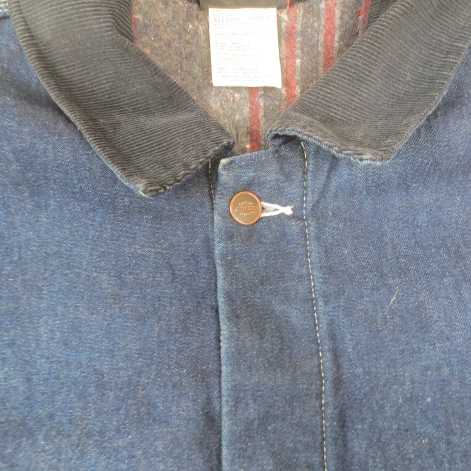 Chaqueta de Granero Dickies De Colección Para Hombres XXXL Azul Manta Forrada Denim Tareas Abrigo Trabajo Foto 2 de 4